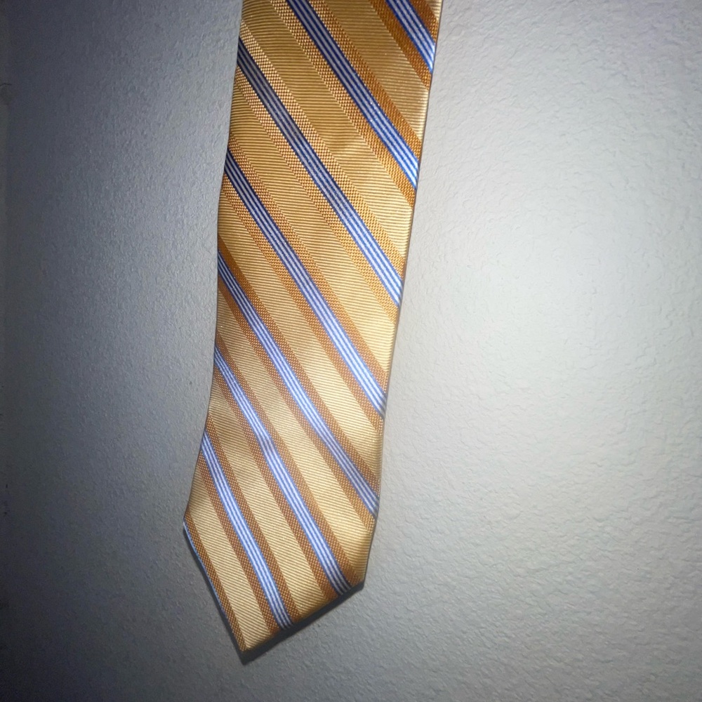 Robert Talbott Gold and Blue Striped Tie